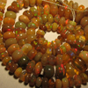 Brand New 16 inches Trully Rare Awesome Beautifull ETHIOPIAN Opal Yellow Orange Smooth Polished Rondell Beads Fully Fire Every Beads Huge Size 8-3mm